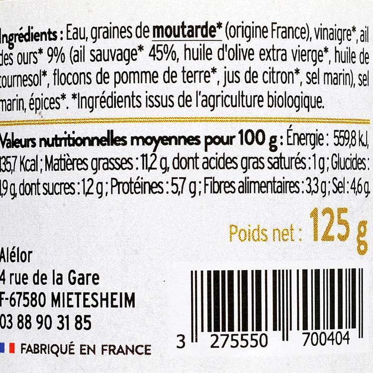 La Moutarde à l'ail des ours BIO - 3