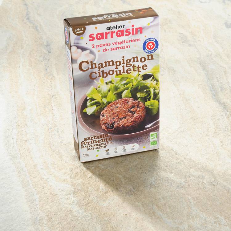 Les Pavés de sarrasin aux champignons et ciboulette BIO