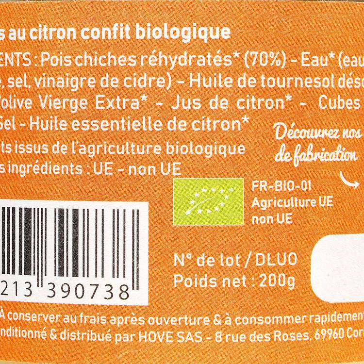 Le Houmous au citron confit BIO - 2