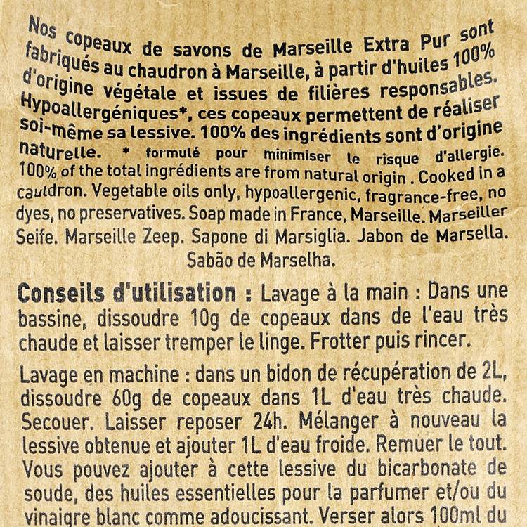 Le Sachet de savon de Marseille en copeaux extra pur "La Corvette" - 3