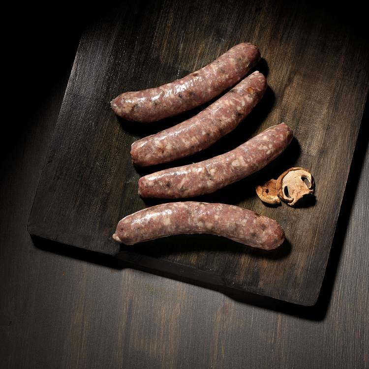 Les Saucisses aux cèpes