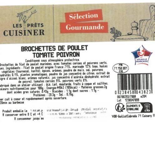 Les Brochettes de poulet marinées tomate et poivron - 2