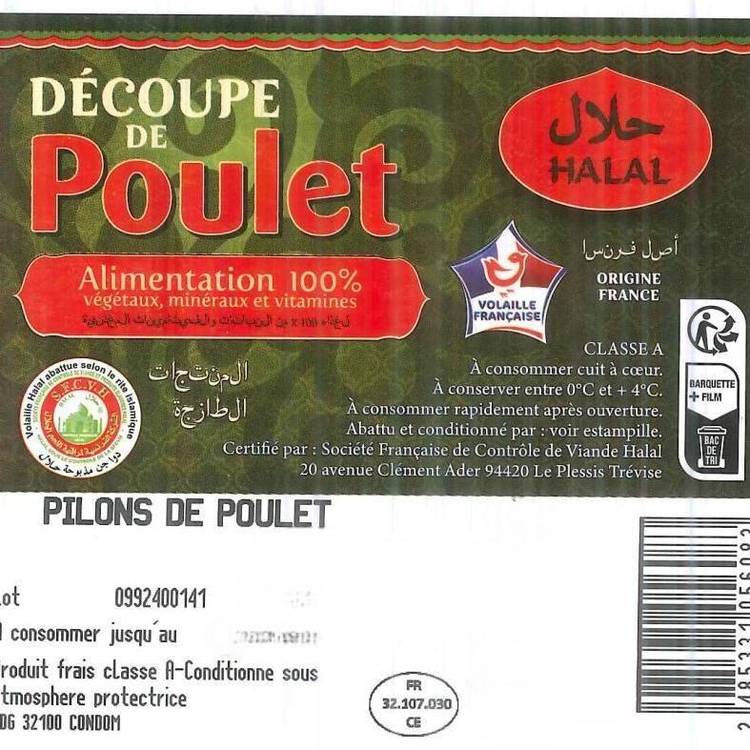 Les Pilons de poulet jaune Halal - 3