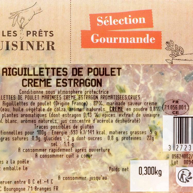 Les Aiguillettes de poulet crème et estragon - 2