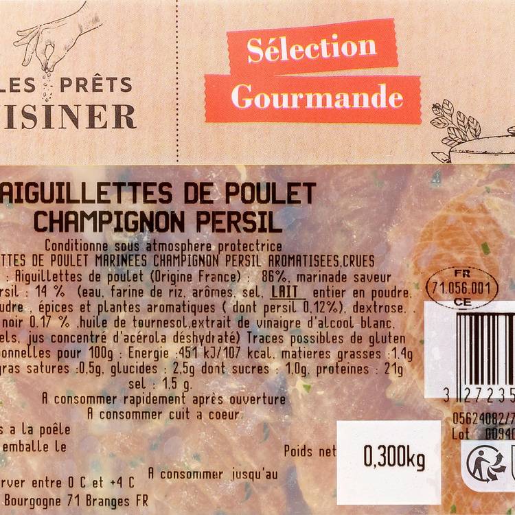 Les Aiguillettes de poulet aux champignons et persil - 3