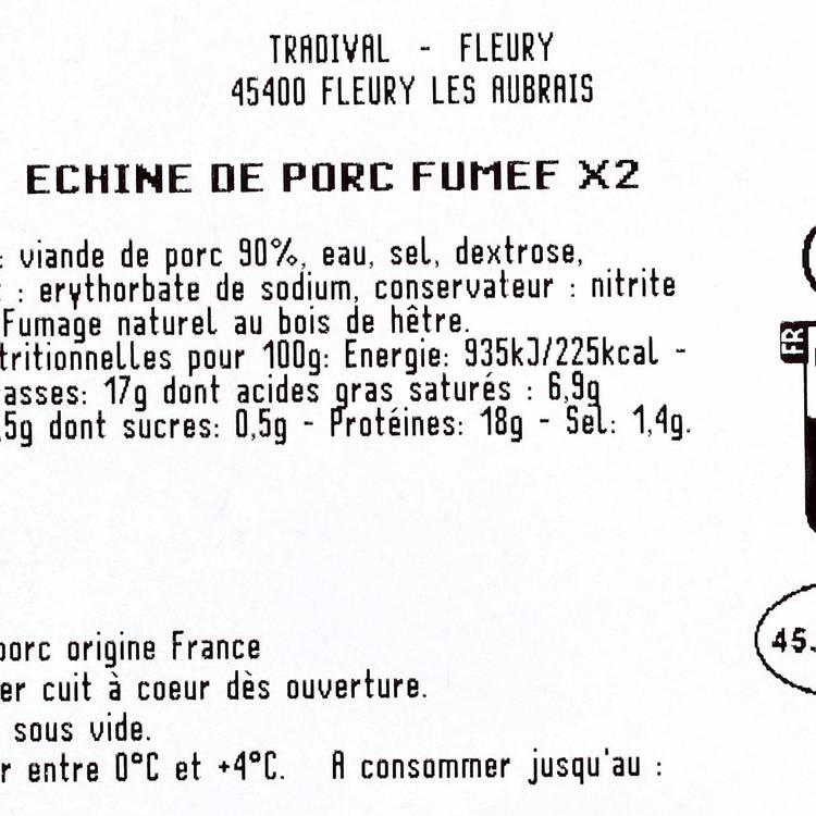 Les Échines de porc fumés - 2