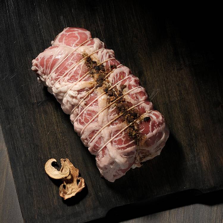 Le Filet mignon  de porc farci aux cèpes