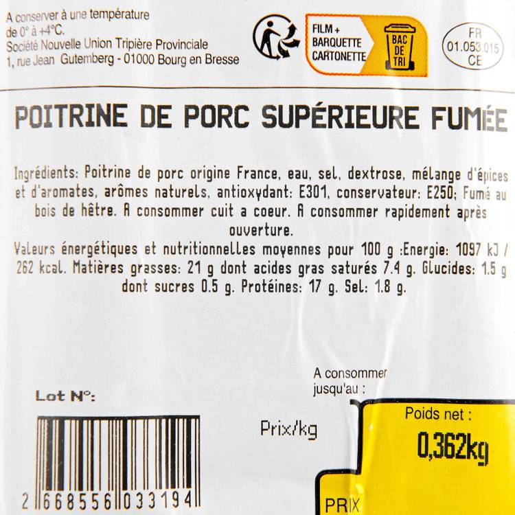 La Poitrine de porc fumée - 2