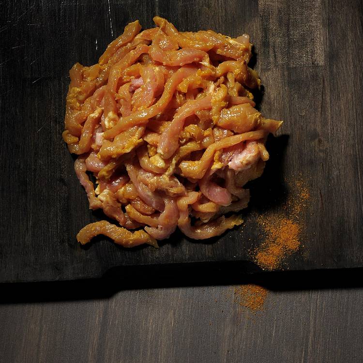Les Emincés de porc coco curry