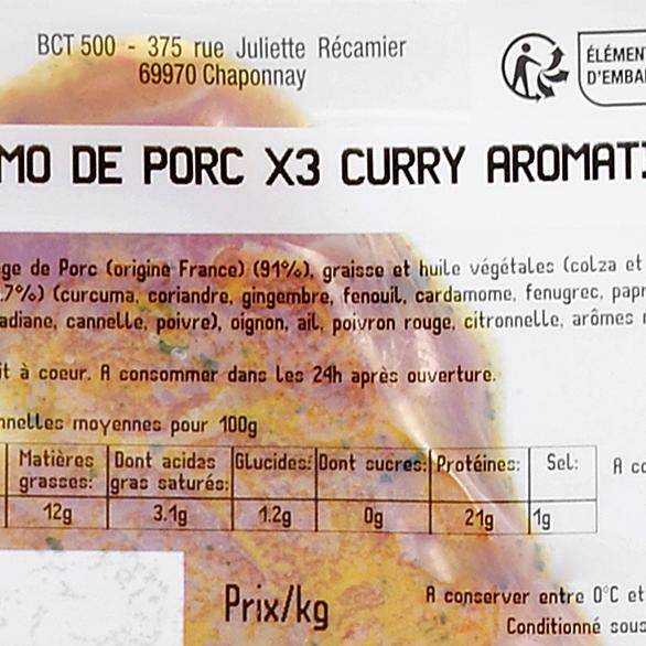 Le Tranches de lomo de porc au curry - 2