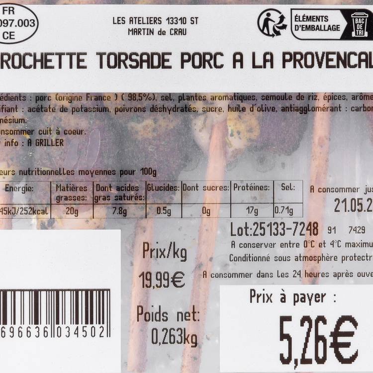 Les Brochettes de porc torsadées à la provençale - 3