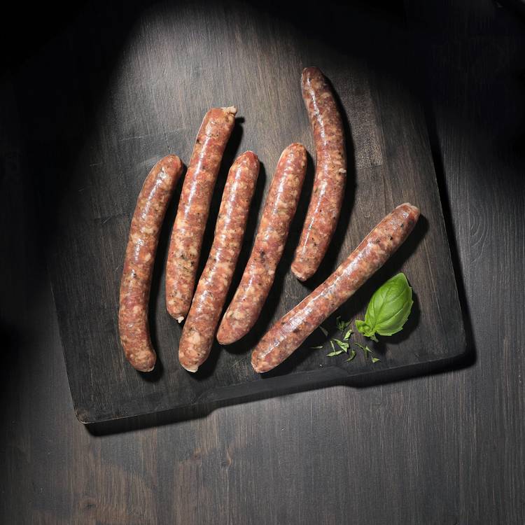 Les Saucisses aux olives et basilic