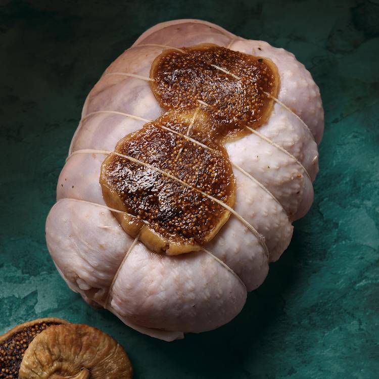 Le Rôti de chapon farci aux figues et au foie gras