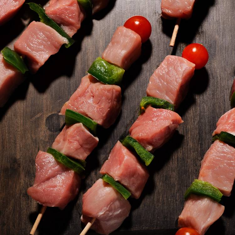 Les Brochettes de porc x 2