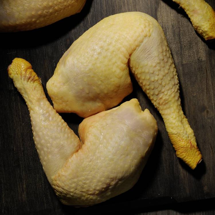 Les 4 Cuisses de poulet jaune 1kg - 1