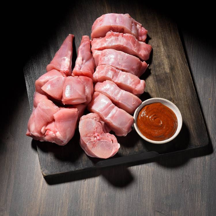 Le Lapin découpé sauce Tex Mex