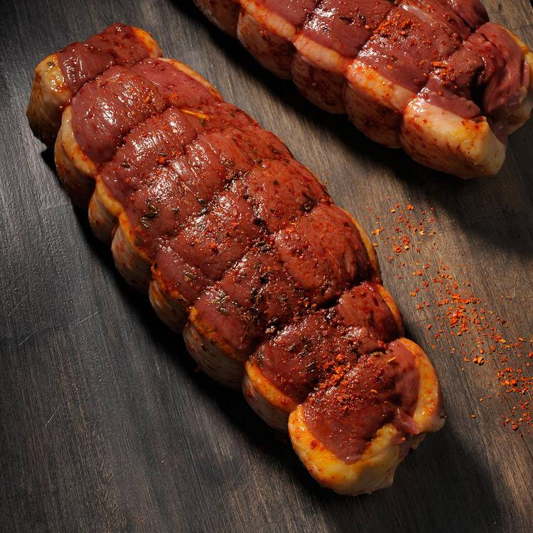 Le Rôti de 2 demi magrets de canard au piment d'Espelette