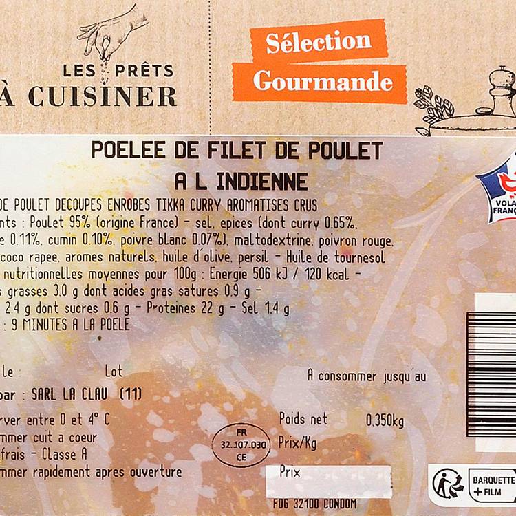 La Poêlée de filet de poulet tikka curry - 2