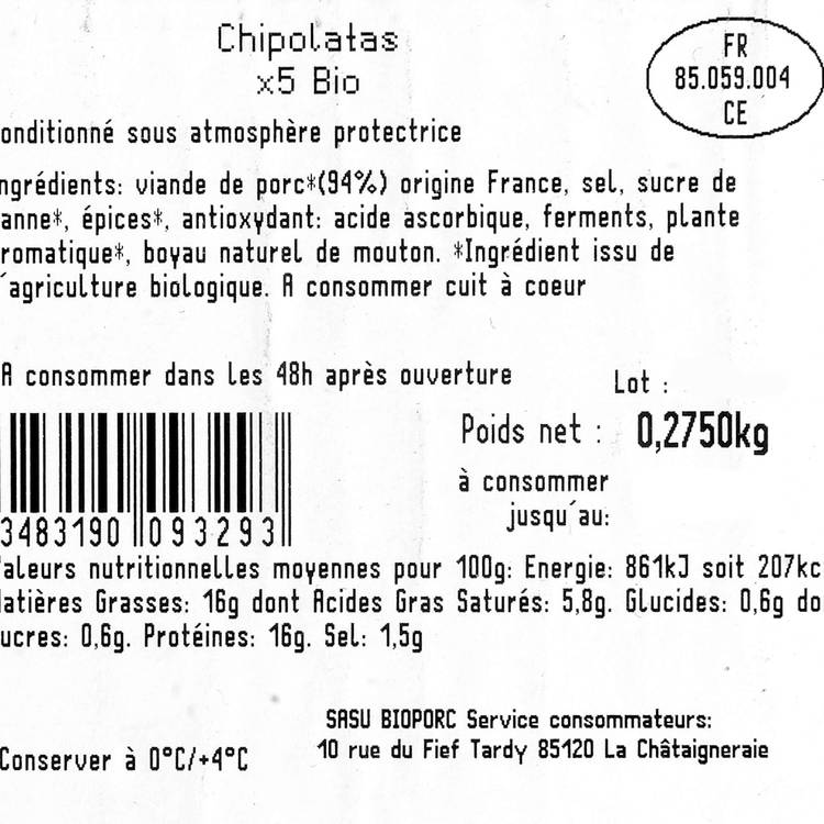 Les Chipolatas natures x5 - 3