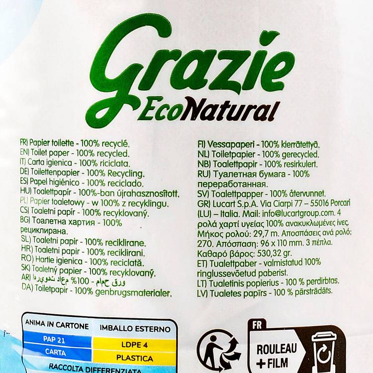 Le Papier toilette compact recyclé "Grazie" - 2