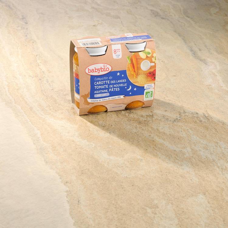 Compotée de carotte, tomate, pâtes BIO - dès 8 mois