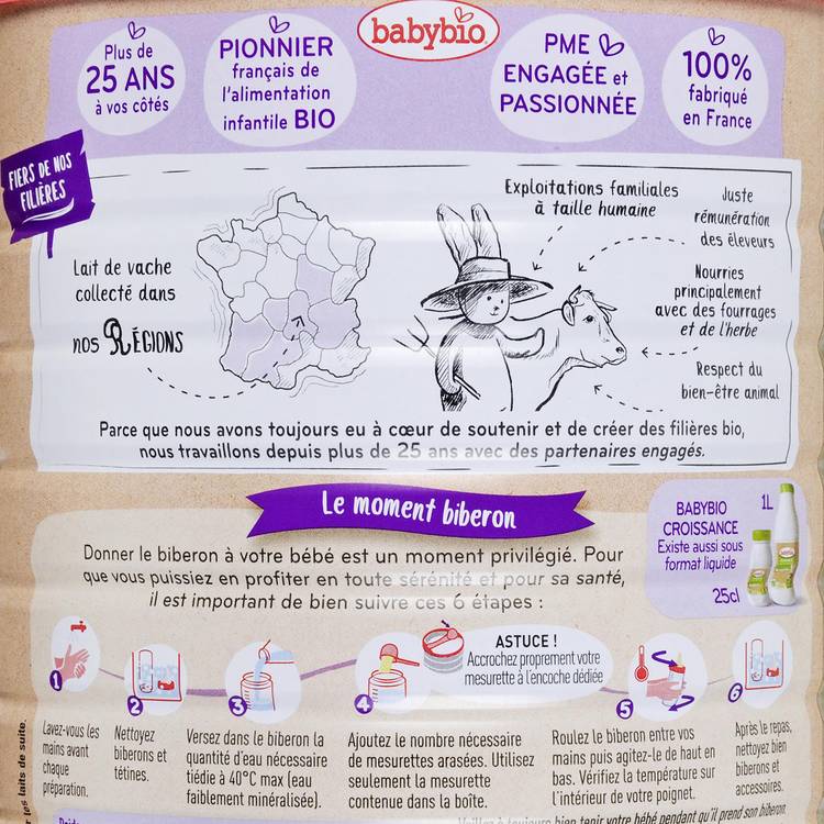 Optima 3 Croissance - Au lait de fermes françaises BIO - à partir de 10 mois - 2