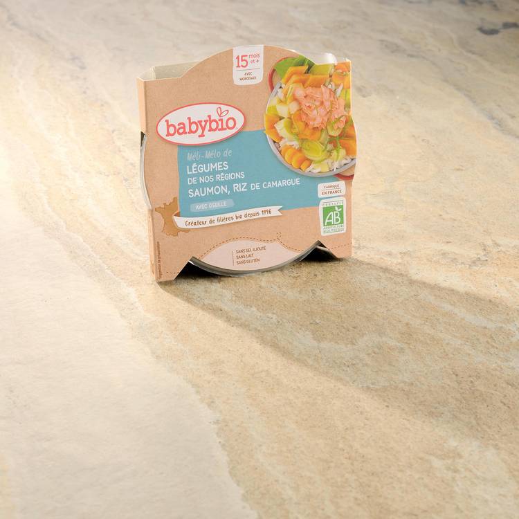 Méli-Mélo de légumes, saumon & riz de Camargue à l'oseille BIO - dès 15 mois