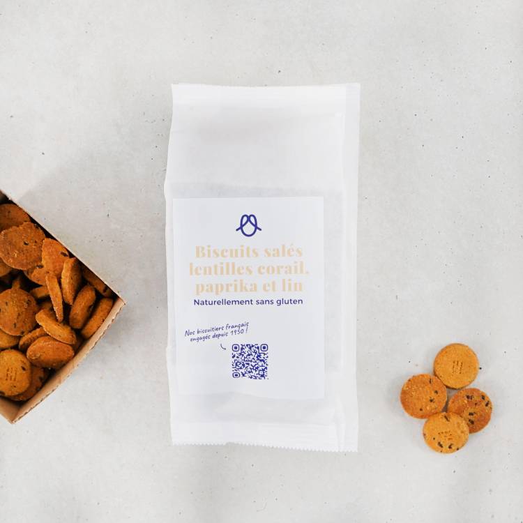 Les Biscuits apéro lentilles corail paprika et lin - 2