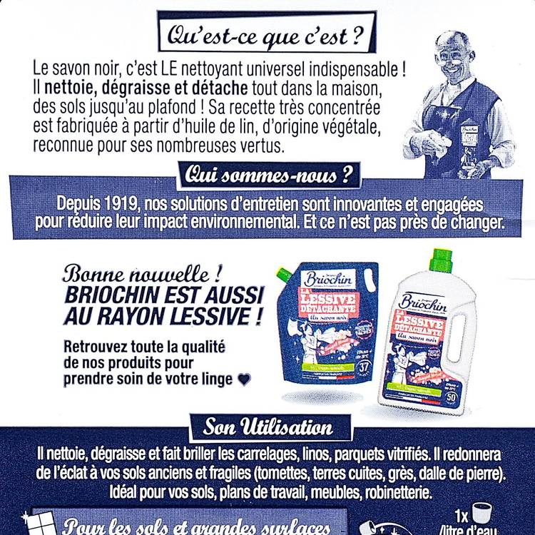 Le Savon noir liquide multi-usages "Briochin" - 2