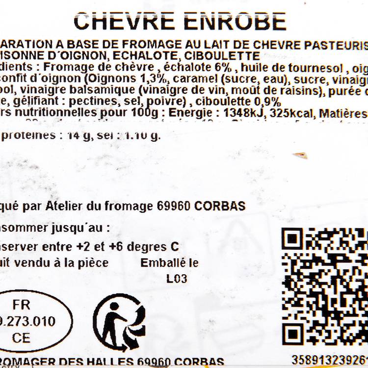 Le Chèvre enrobé échalote, oignon et ciboulette - 3