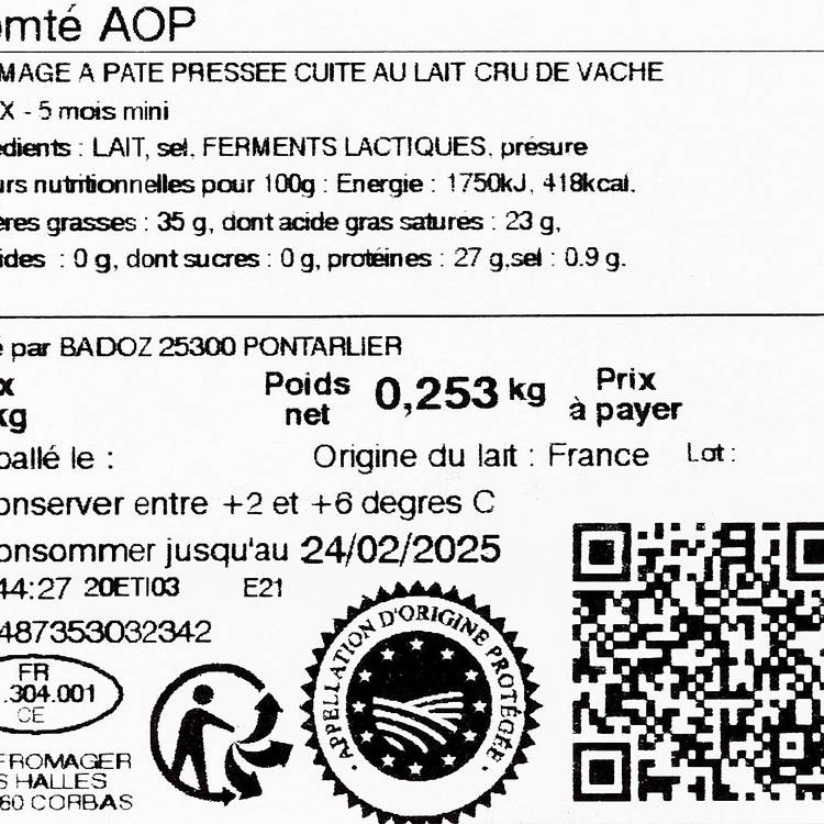 Le Comté AOP doux Badoz - 3