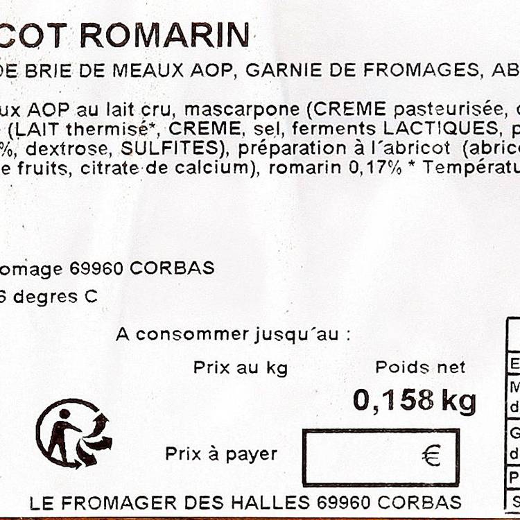 La Pointe de brie  abricot et romarin - 2