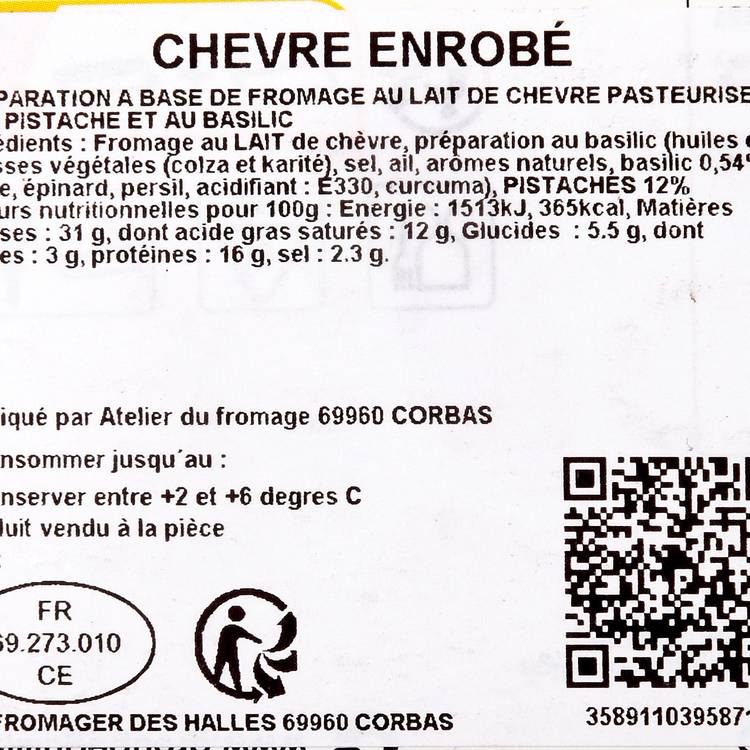 Le Chèvre enrobé de pistache et basilic - 2