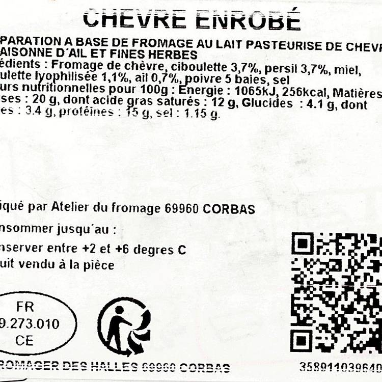 Le Chèvre enrobé ail et fines herbes - 2