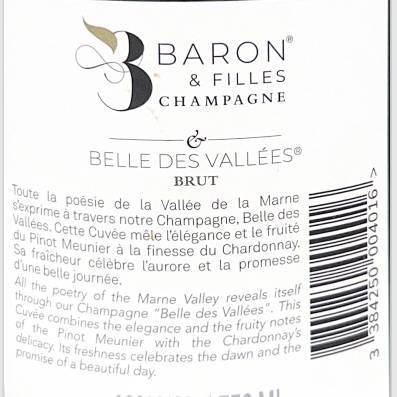 Le Champagne Baron Albert - Belle des Vallées Brut AOP - 2