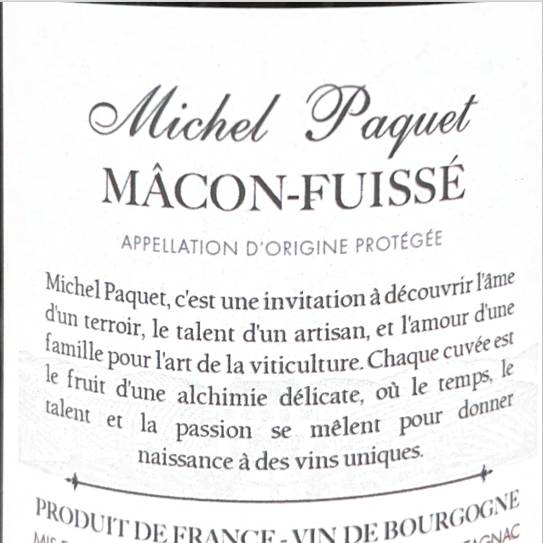 Le Mâcon Fuissé "Michel Paquet" 2023 AOP - 2