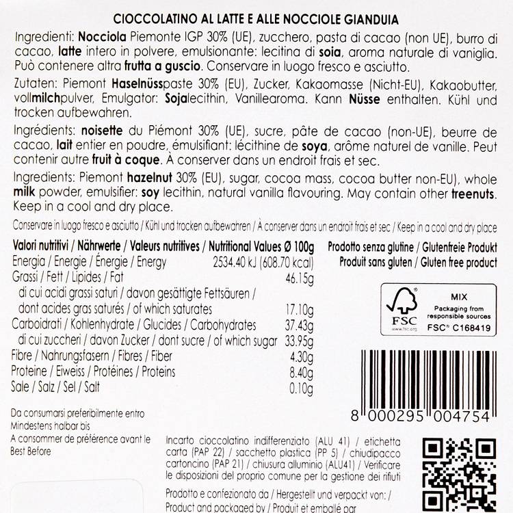 Le Chocolat gianduja au lait et aux noisettes du Piémont IGP - 2