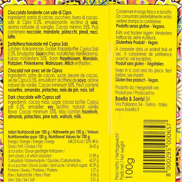 Le Chocolat noir sel de cyprus "Boella & Sorrisi" - 2
