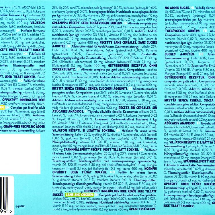 Le Multipack de pâtés morceaux en sauce pour chat "Edgard & Cooper" - 4