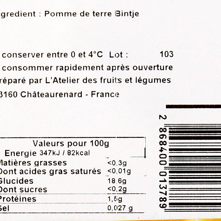 Les Frites fraîches 750g - 3