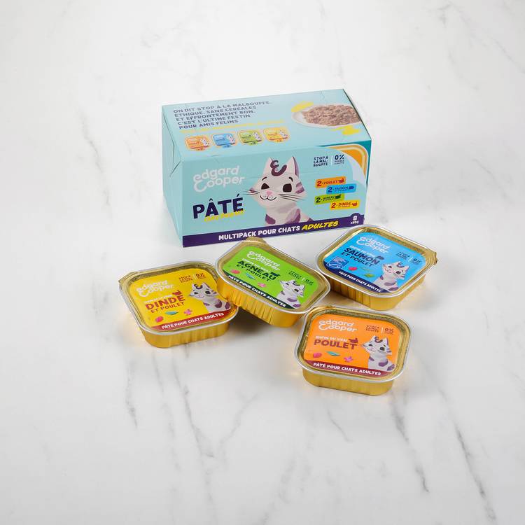 Le Multipack de pâtés onctueux pour chat "Edgard & Cooper"