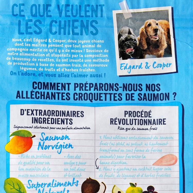 Les Croquettes pour chien au saumon, betteraves, pommes, mangues et cassis "Edgard & Cooper" - 4