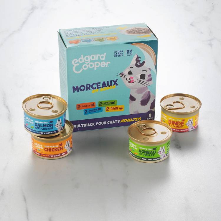 Le Multipack de pâtés pour chat "Edgard & Cooper"