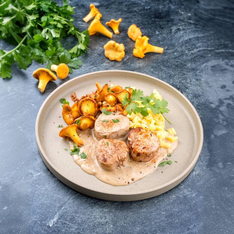 Filet mignon de porc aux chanterelles