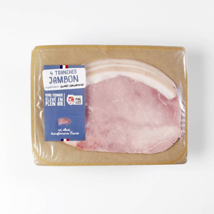 Le Jambon cuit supérieur avec couenne - 2