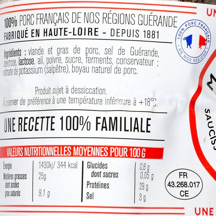 Le Saucisson sec pur porc XL - 3