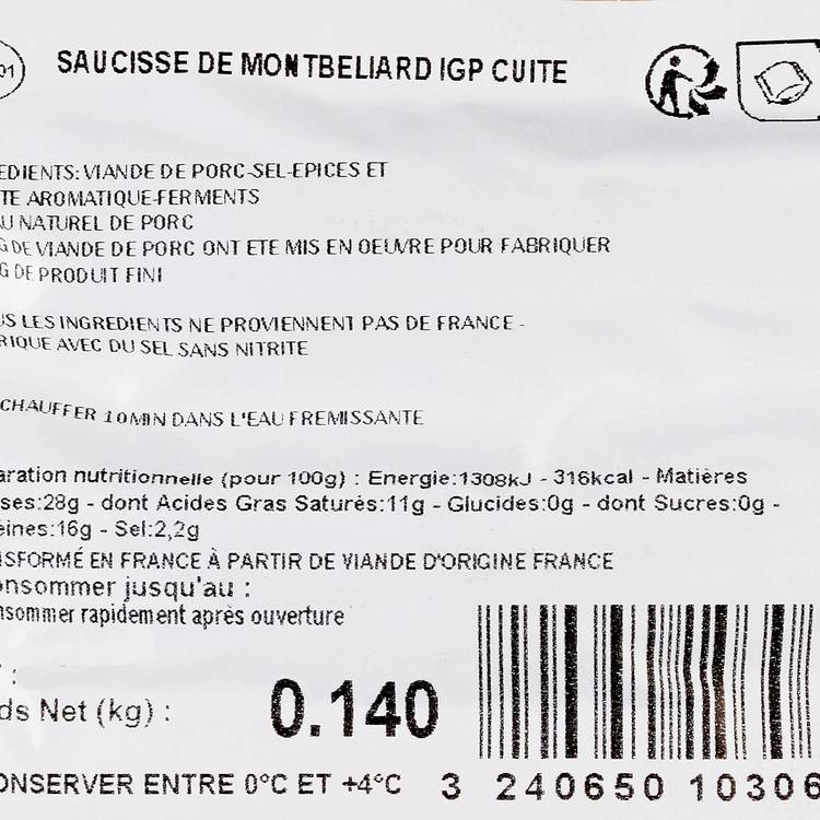 Les Mini Saucisses de Montbéliard IGP - 2