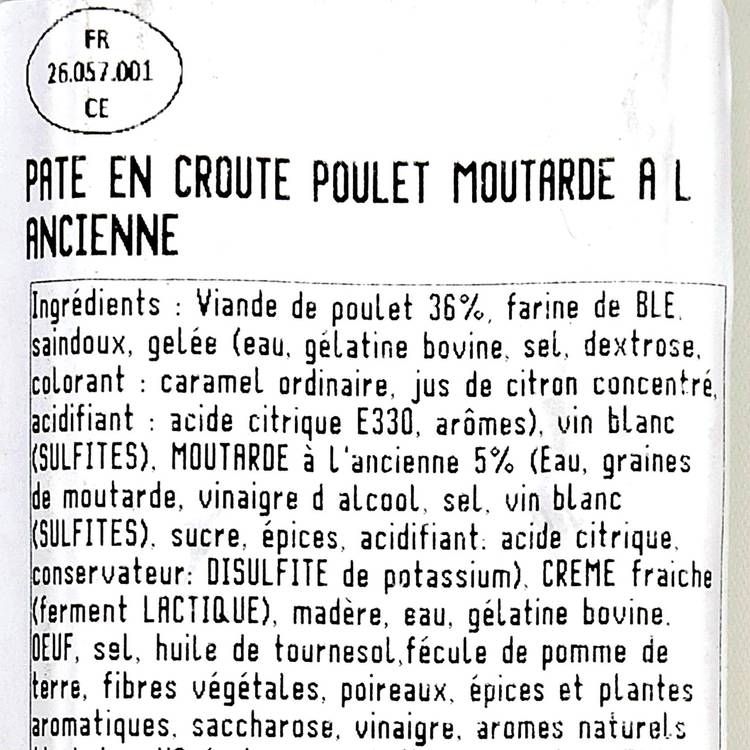 Le Pâté en croûte poulet moutarde - 3