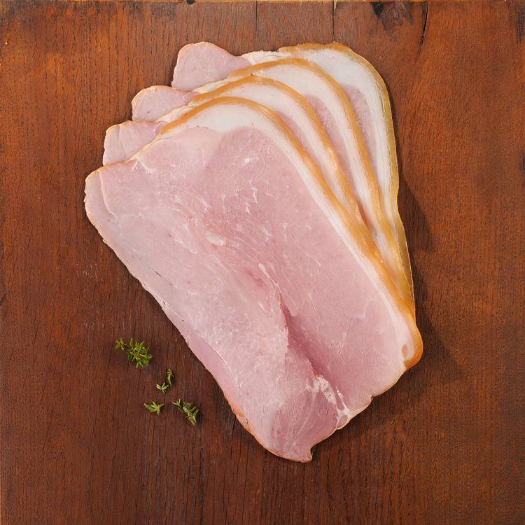 Le Jambon cuit superieur  à l'ancienne avec couenne fumé