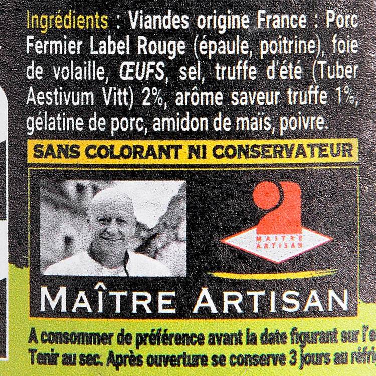 La Pâté de porc à la truffe d'été Label Rouge - 3